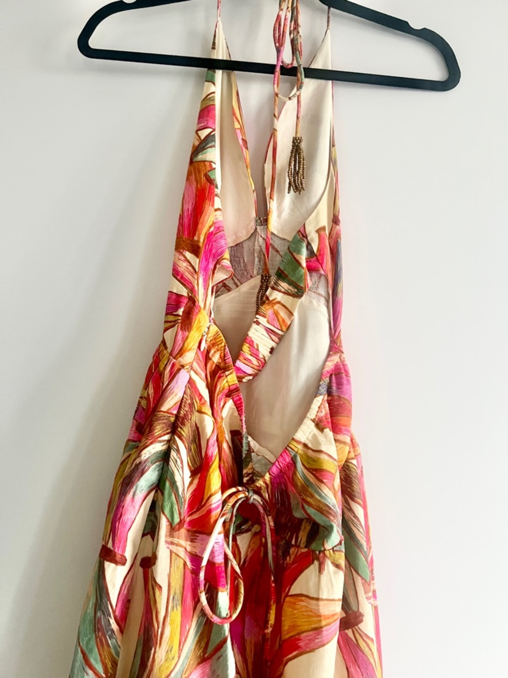 FARM Rio x Anthropologie Plunge-Neck Tropical Print Maxi Dress Size Medium NWT - Picture 6 of 13
